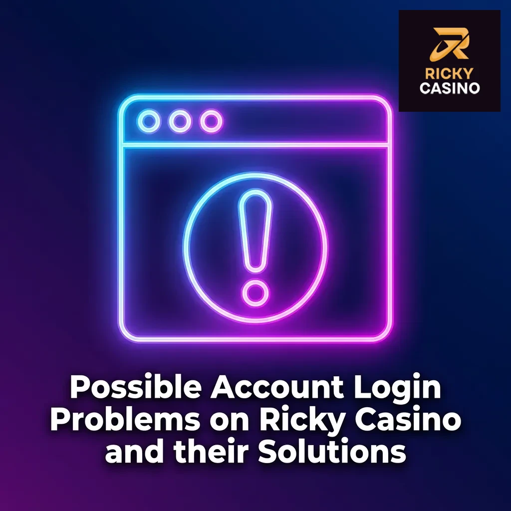 Ricky Casino login troubleshooting table showing common problems like incorrect password and account lockouts with solutions.