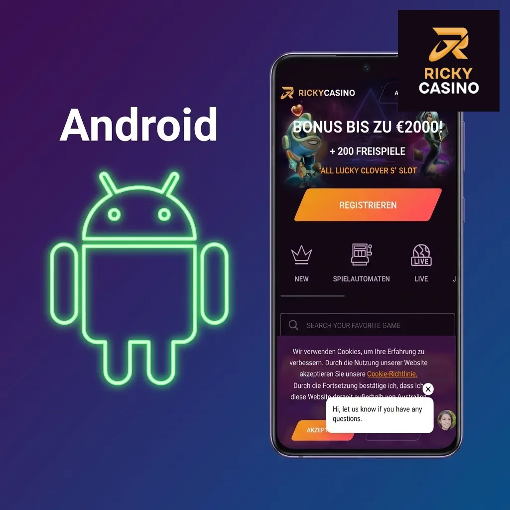 Android app installation guide showing download, security settings, and login steps for mobile betting.