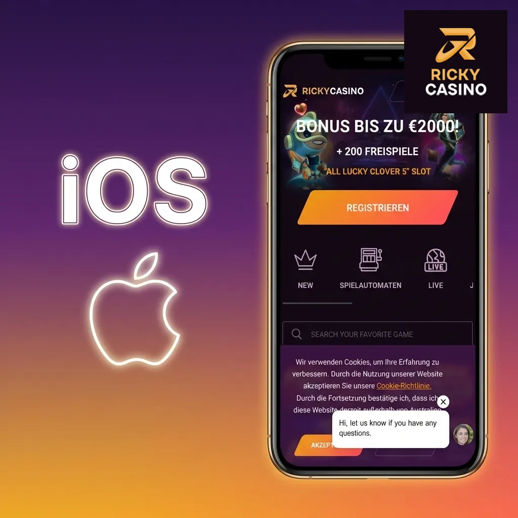 iOS app download screen showing App Store installation steps for iPhone and iPad devices