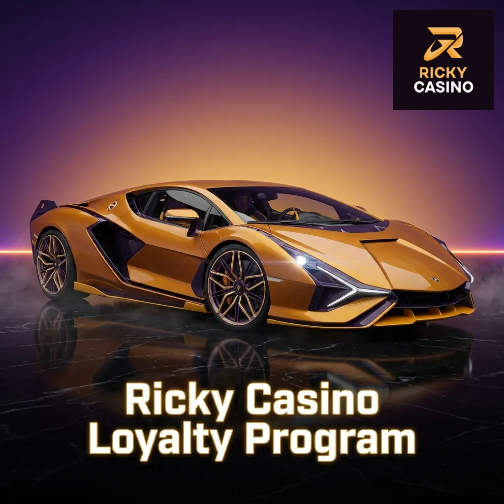 Ricky Casino loyalty program tiers chart showing Bronze to Diamond levels with cashback rates and benefits