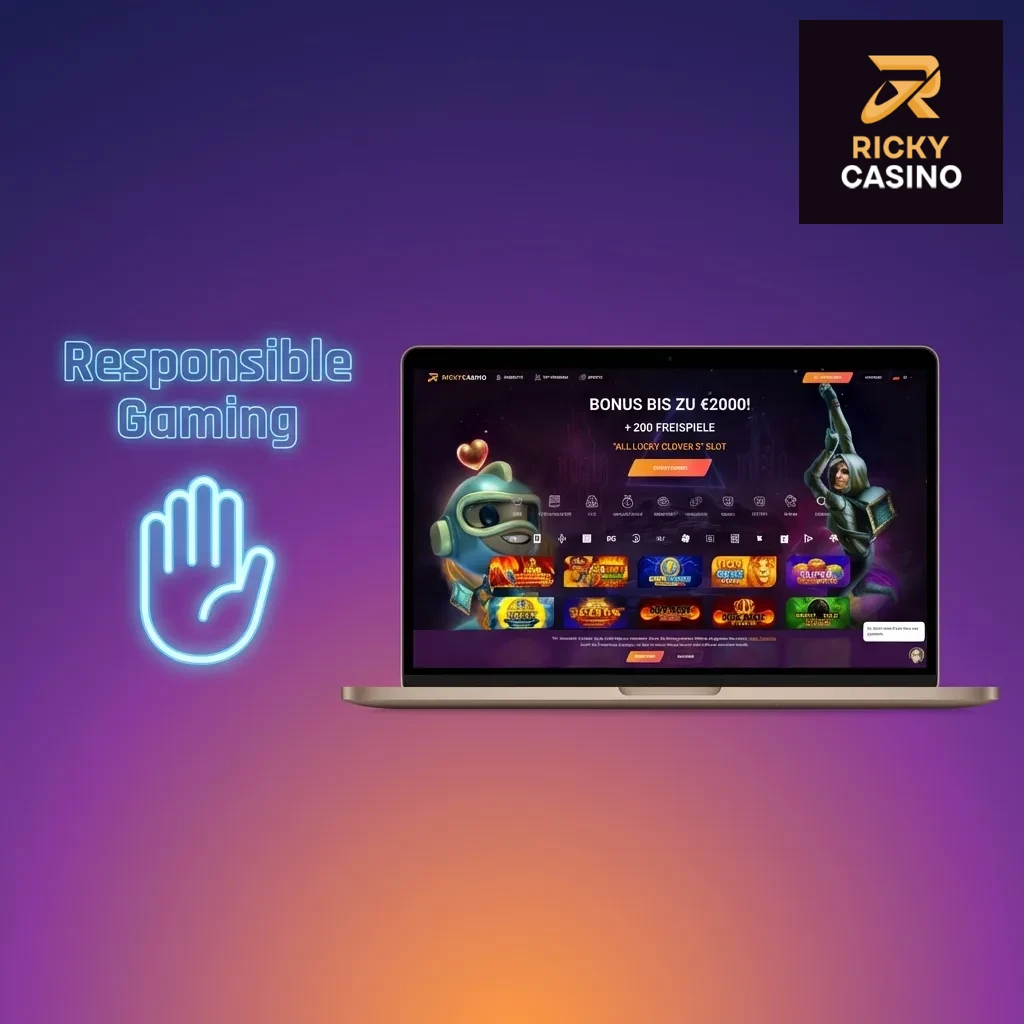 Ricky Casino responsible gaming tools including deposit limits, time reminders, self-exclusion, and support resources.