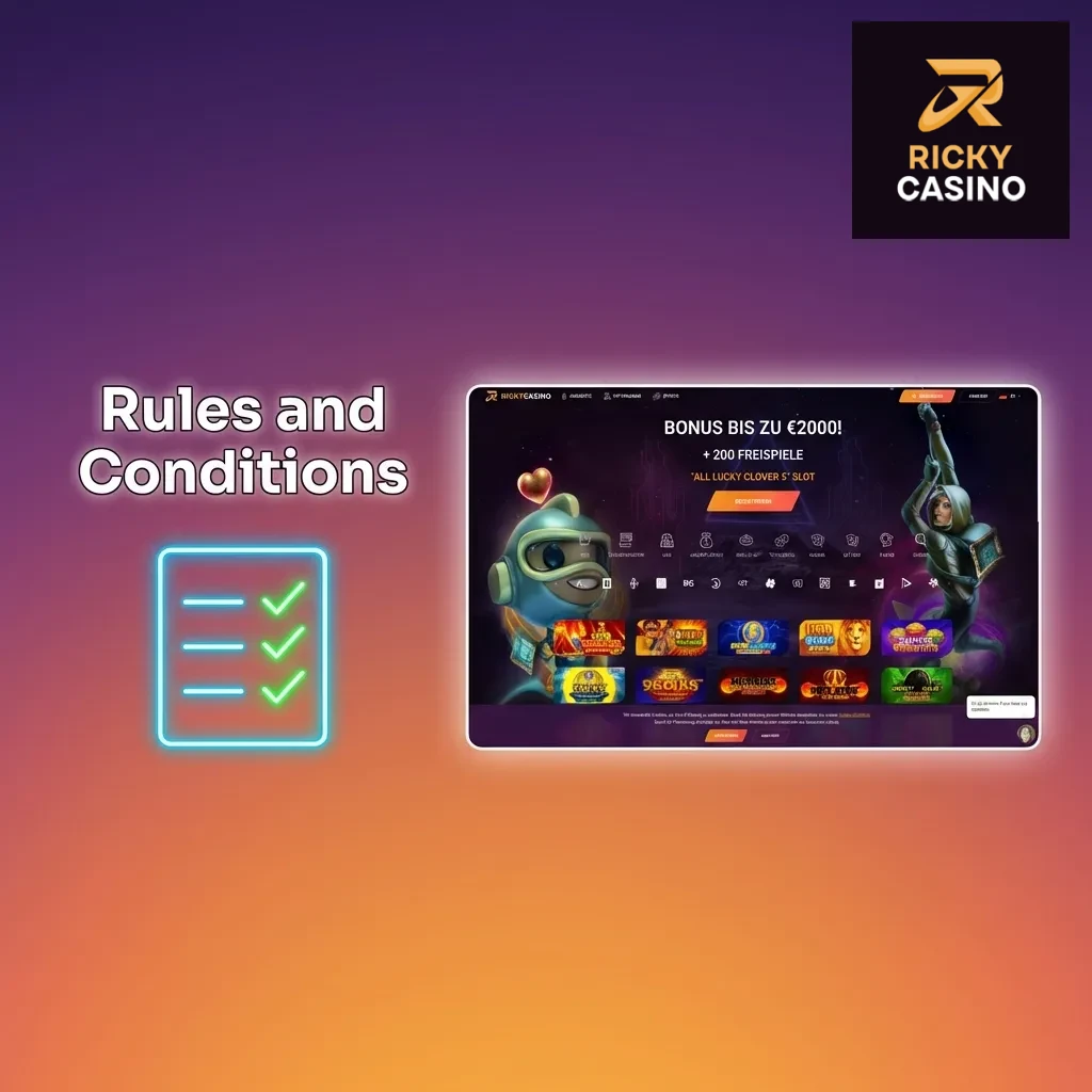 Ricky Casino terms: one account, 18+, 35x wagering, ID verification, and restricted jurisdictions for Australian players.