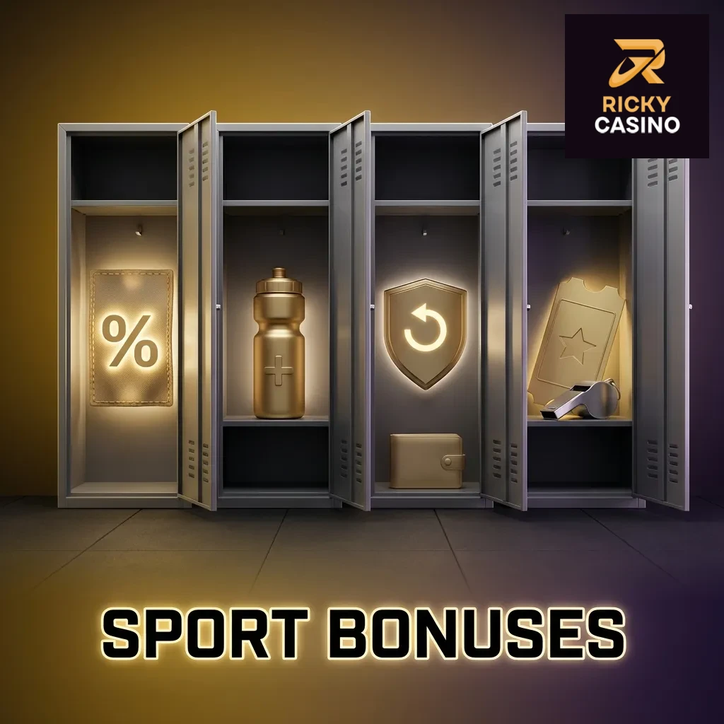 Sports betting promotions including welcome bonus, multi-bet boosts, bet insurance, and live betting cashback offers.